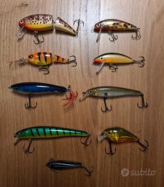Lotto 9 esche artificiali pesca spinning