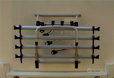 Portabici FIAMMA ultimo modello - 4 binari per cam