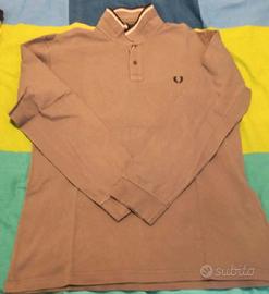 Polo Fred Perry XL grigia manica lunga