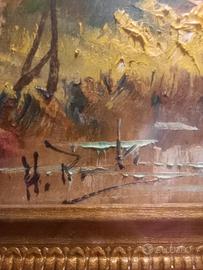 quadro olio su tela primi anni 900