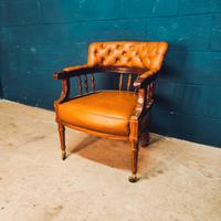 Poltrona Chester Chesterfield inglese vero cuoio 