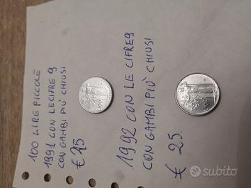 Monete mignon lire italiane 