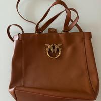 Borsa Pinko in pelle color cuoio
