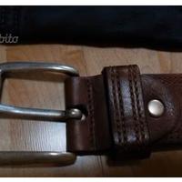 Cintura fatta a mano unisex in cuoio