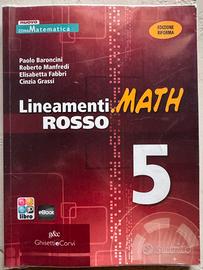 Libro Matematica Lineamenti Rosso MATH 5