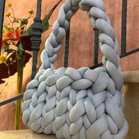 borsa marshmallow grigia