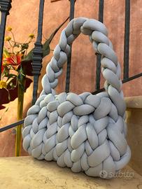 borsa marshmallow grigia