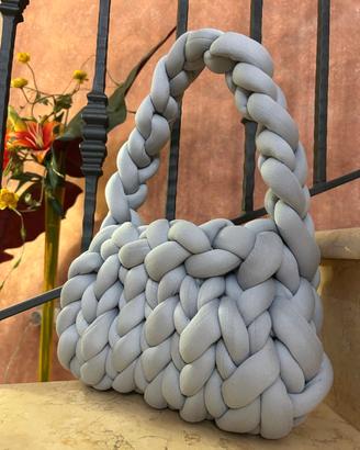 borsa marshmallow grigia