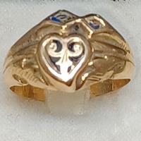 Anello donna in oro antico 14 kt - originale anni