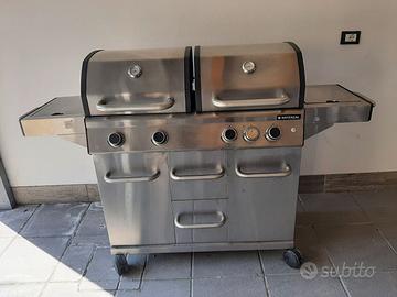 Barbeque gas Hudson 4 bruciatori + fuoco laterale