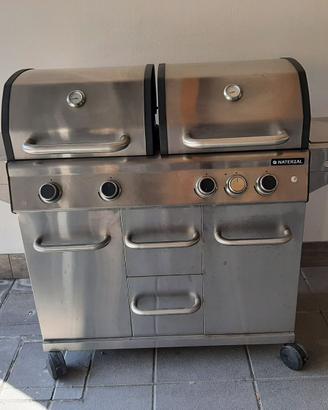 Barbeque gas Hudson 4 bruciatori + fuoco laterale