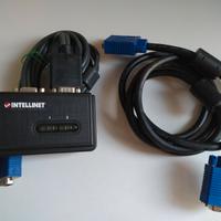 KVM switch INTELLINET 2 porte VGA+USB+audio usato