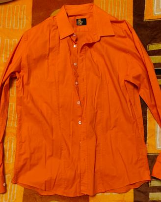 camicia arancione uomo 