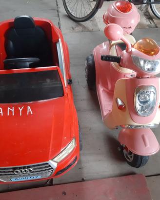 Macchinina e vespa bimba e bimbo