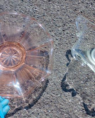 2 Centrotavola Vintage in vetro di Murano