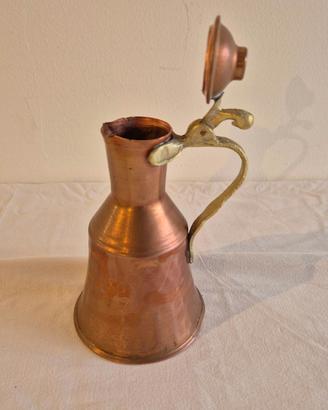 Piccola Brocca Vintage in Rame con Manico Ottone