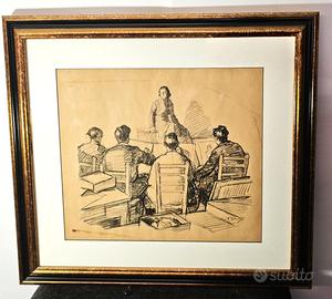 Disegno a matita - Firmato Francesco Galante '70