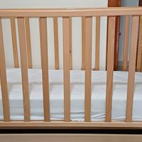 lettino / culla neonato+paracolpi+piumone+lenzuola