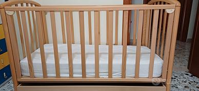 lettino / culla neonato+paracolpi+piumone+lenzuola