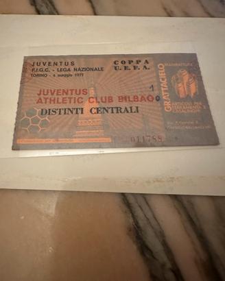 Biglietto finale coppa UEFA juventus-Bilbao 1977