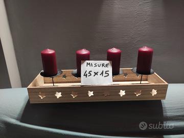 centrotavola con 4 candele condizioni nuovo 