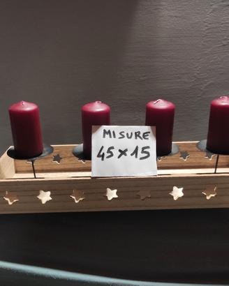 centrotavola con 4 candele condizioni nuovo 