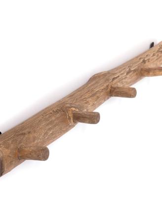 Appendiabiti rustico in Teak 80x6, unico colore