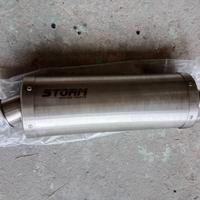 Scarico Storm  Oval acciaio inox  (Kawasaki er-5) 