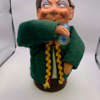 Bambola vintage uomo con birra made in GDR