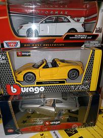 LOTTO DI 3 MODELLINI PORSCHE SUBARU SCALA 124