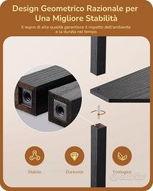 EDISHINE Lampada Terra con Ripiani Dimmerabile