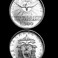 Citta' del Vaticano 500 Lire Sede Vacante 1963 Arg