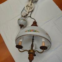 Lampadario carrucole e vetro
