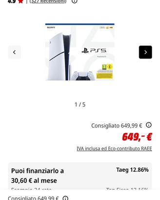 PS5 DIGITAL 1 TB LEGGI DESCRIZIONE