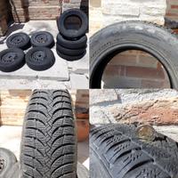 4 Pneumatici 155/80 R13 + cerchi + catene + ALTRO