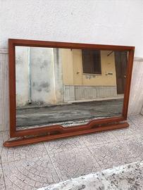 Specchio antico noce chiaro