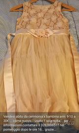 Abito elegante da cerimonia per bambina 9-10 anni