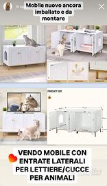 Mobile per lettiere gatti doppio ingresso