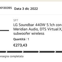 Lg SOUNDBAR 440watt 5.1 con Meridian Audio