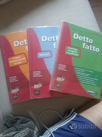 Libri scolastici medie "detto fatto" 3 volumi