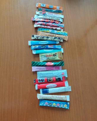 Lotto n. 1 di 76 bustine zucchero lunghe