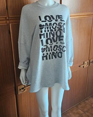 Felpa larga, tg. M, nuova, Love Moschino