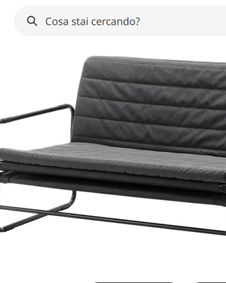 Divano letto, Knisa grigio scuro/nero