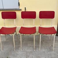 Tre sedie in stile home industrial anni 50/60