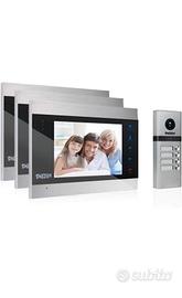 VIDEOCITOFONO CON 3 SCHERMI LCD 7"