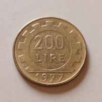 Rara moneta da 200 lire del 1977