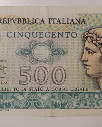30#. Banconota 500 lire Mercurio.