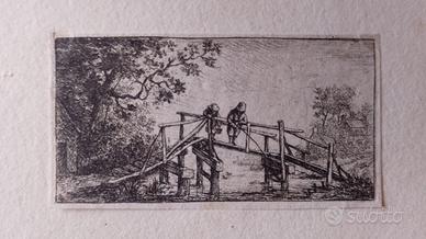 Incisione '700 David Deuchar (da Adriaen Van Ostad