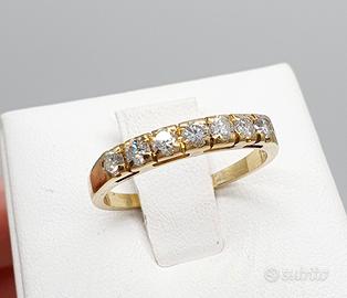 COD.789.25 ANELLO RIVIERA ORO GIALLO 18K 750