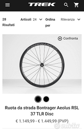 Ruote Bontrager Aeolus RSL 37 Biciclette In vendita a Roma